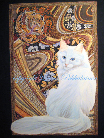 Turkish Angora cat portrai