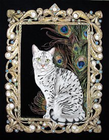 Silver Egyptian Mau cat