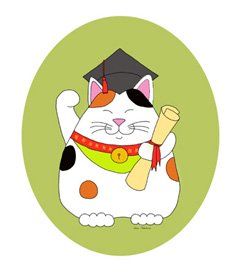 graduation maneki neko